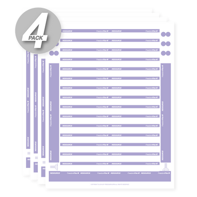 filing system labels, 1/3-cut, purple