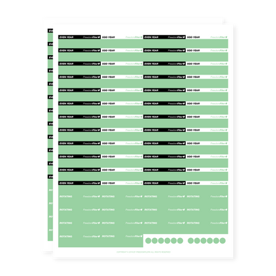 filing system labels, 1/5-cut, green