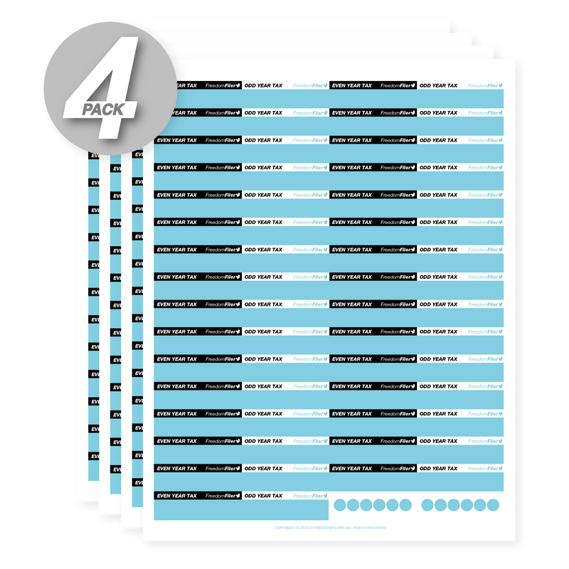 filing system labels, 1/5-cut, light blue