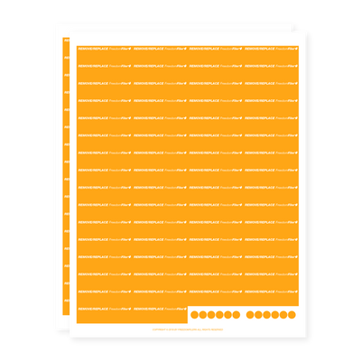 filing system labels, 1/5-cut, orange