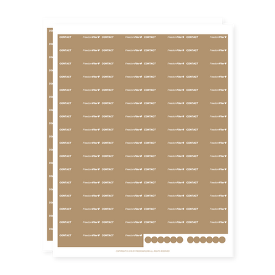 filing system labels, 1/5-cut, tan