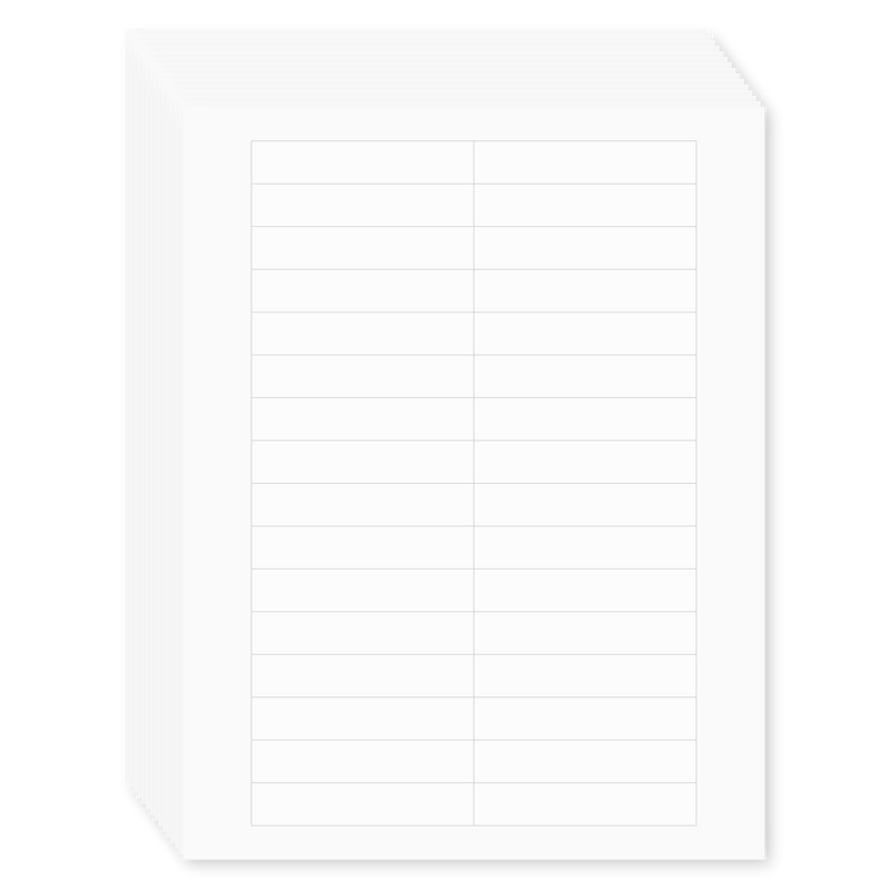 filing system labels, blank, 1/3 tab, white