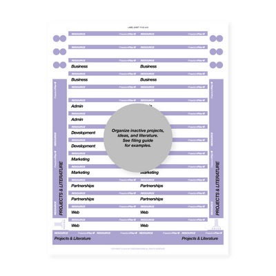 filing system labels, self-employed businesses, third-tab, purple
