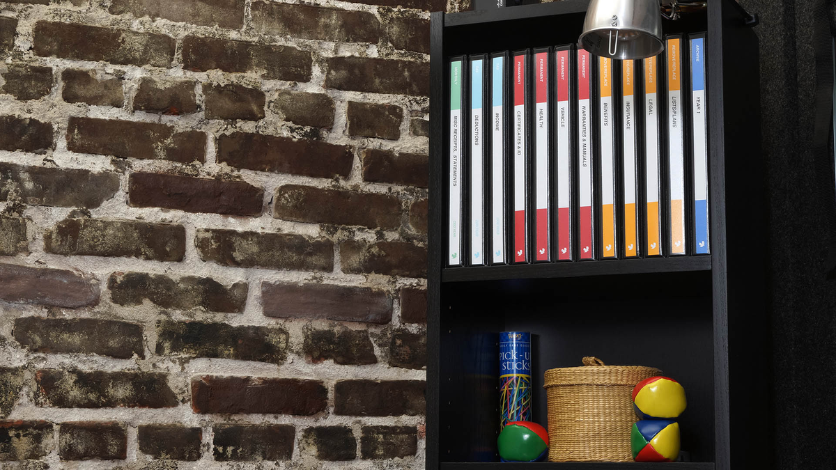 Home Filing System for Binders