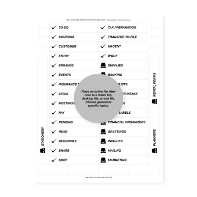 Self-Employed Active File Filing System Extension