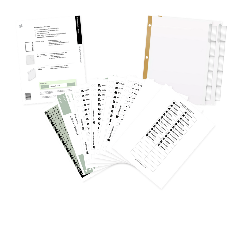business active binder filing system kit