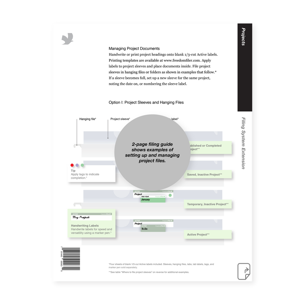 filing guide, projects