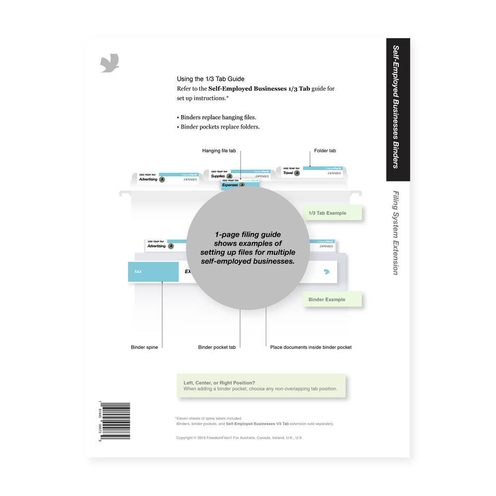 filing guide, self-employed businesses, binders