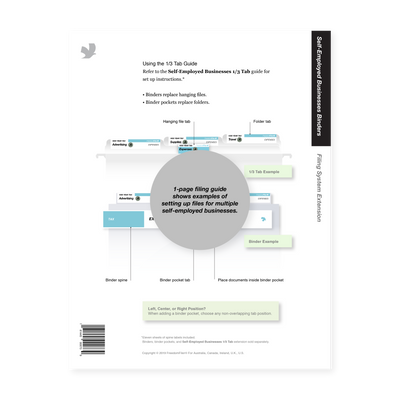 filing guide, self-employed businesses, binders