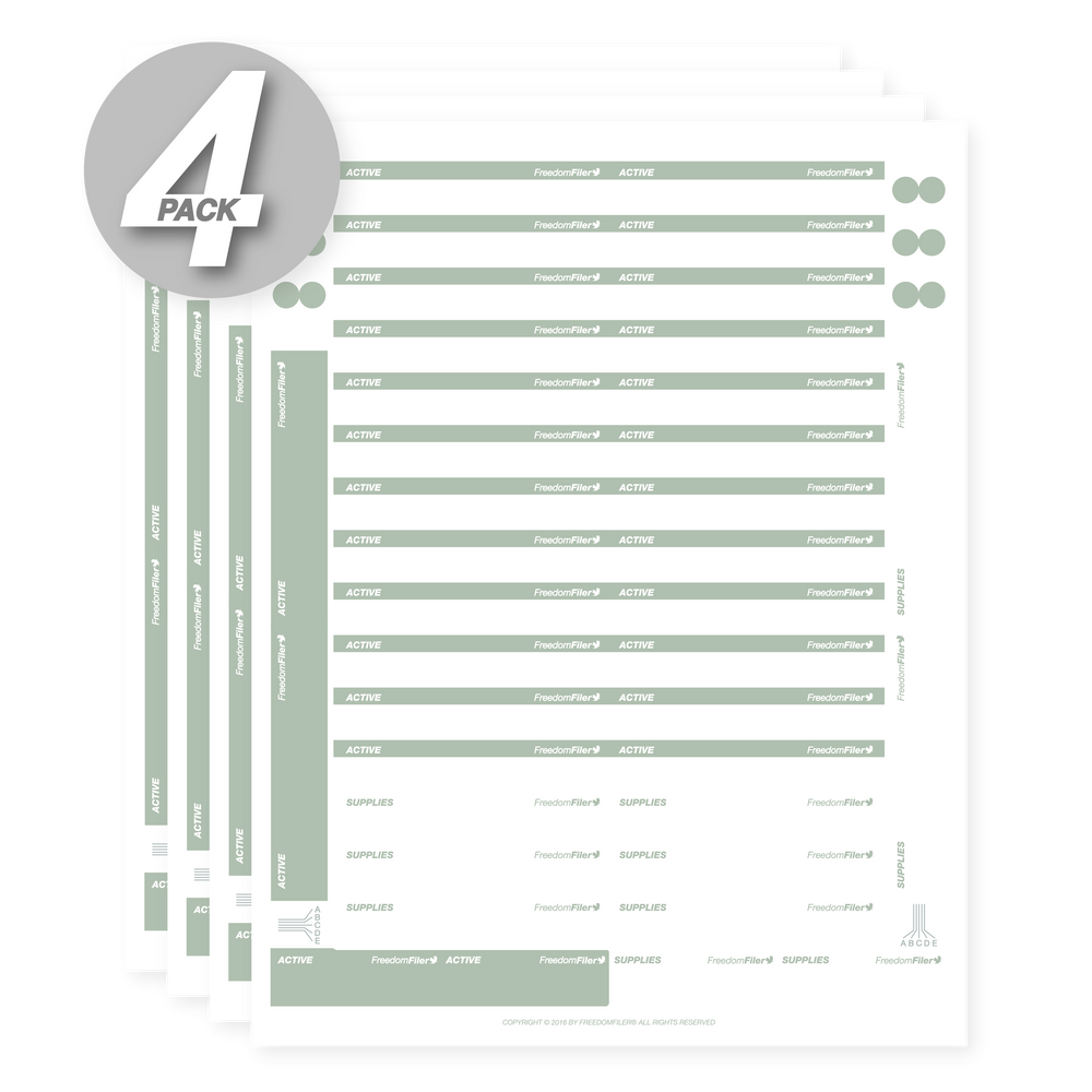 Action File Label Active File Labels, 1/3 Tab by FreedomFiler®