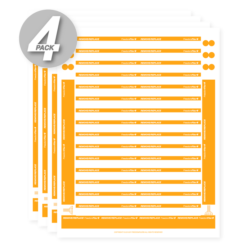 filing system labels, 1/3-cut, orange