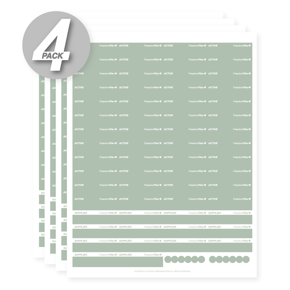 Action File Label Active File Labels, 1/5 Tab by FreedomFiler®
