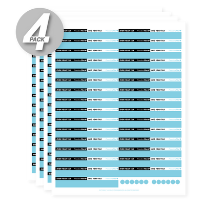 filing system labels, 1/5-cut, light blue