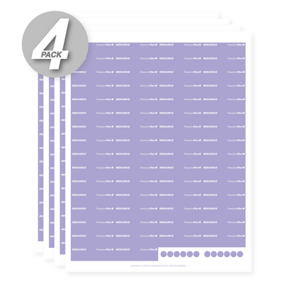 filing system labels, 1/5-cut, purple