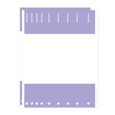 filing system labels, binder spine, purple