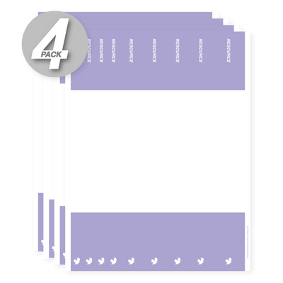 filing system labels, binder spine, purple