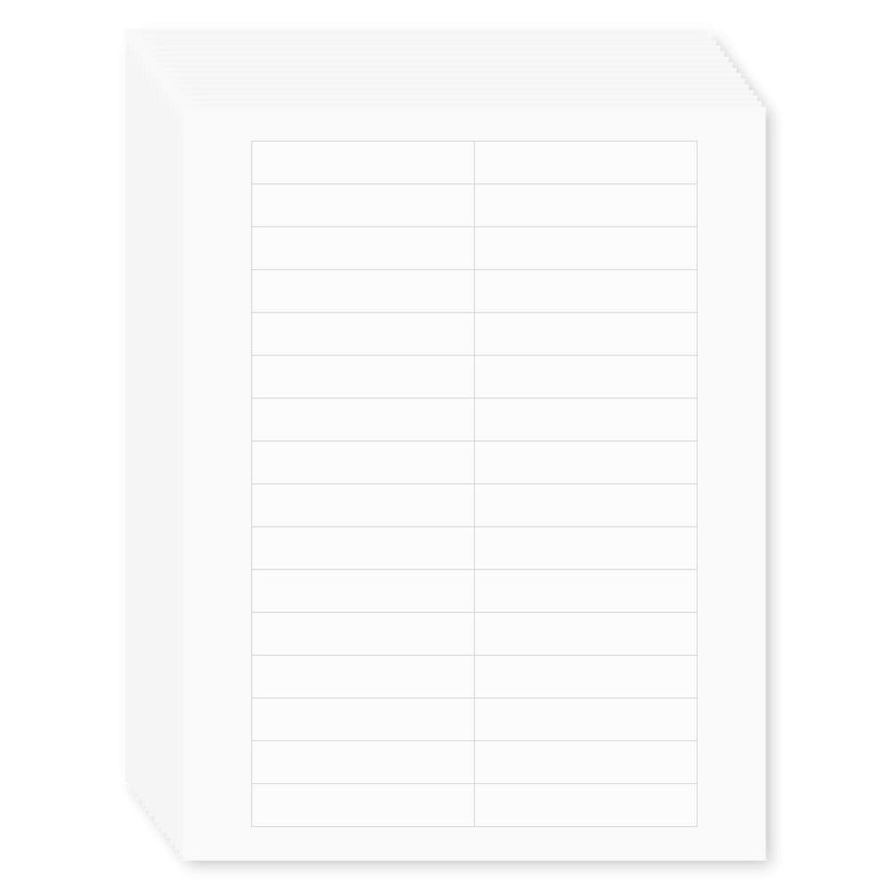 filing system labels, blank, 1/3 tab, white