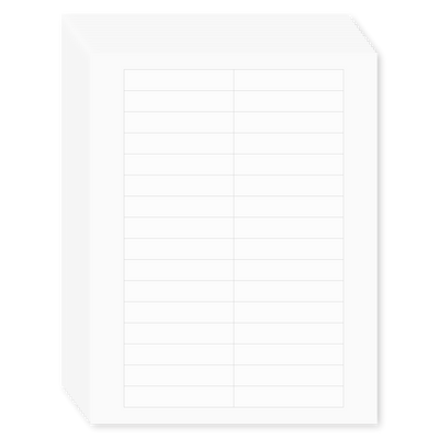 filing system labels, blank, 1/3 tab, white