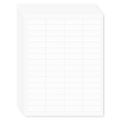 filing system labels, blank, 1/5 tab, white