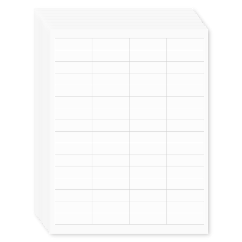 filing system labels, blank, 1/5 tab, white