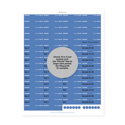 filing system labels, business, 1/5 tab, dark blue