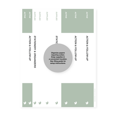 filing system labels, business, binder spine, gray