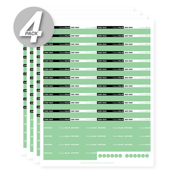 Monthly File Labels, 1/5 Tab by FreedomFiler®
