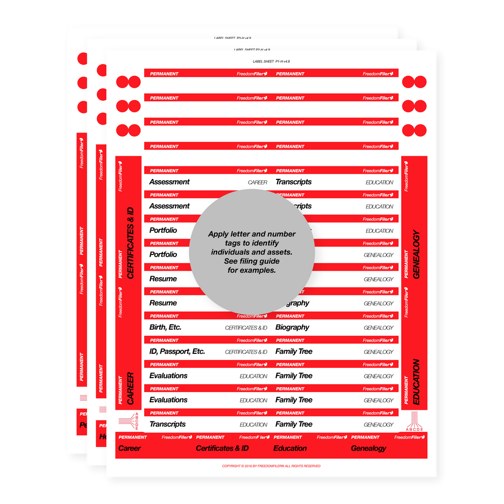 Home Filing System, 1/3 Tab by FreedomFiler®