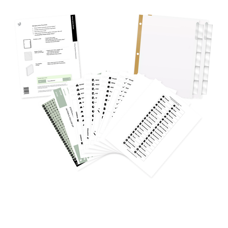 home active binder filing system kit