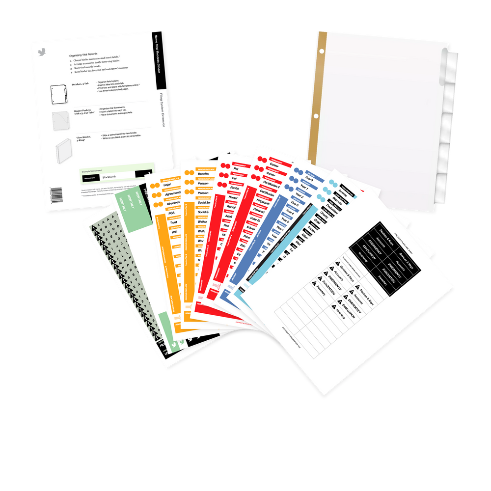 Best Paper Filing Kit Home Vital Records Binder Filing System Extension – FreedomFiler®
