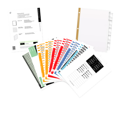 home vital records binder filing system kit