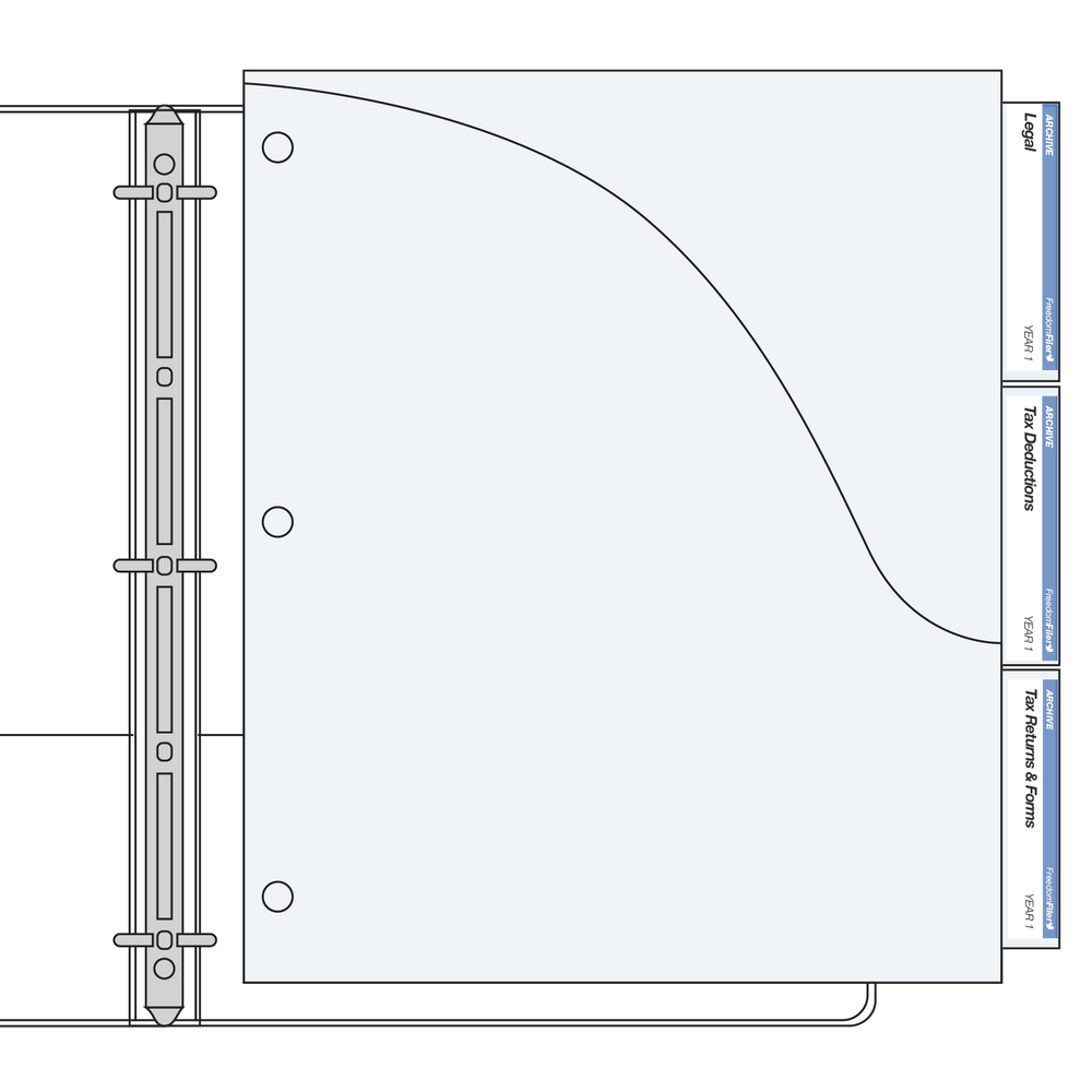 place binder pockets into 3-ring binder